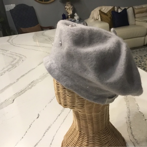 Grey French New Hat with Pearls - Picture 10 of 10